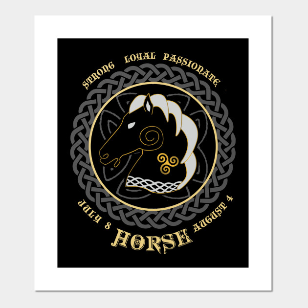 Irish Celtic Zodiac for July Horse Astrology Celtic Posters and Art